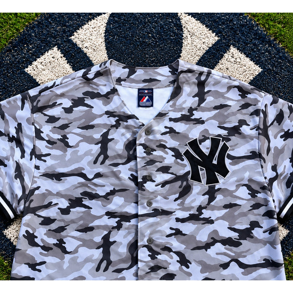 New York Yankees Majestic Camo MLB Baseball Jersey 4XLT 4XL Tall Rare
