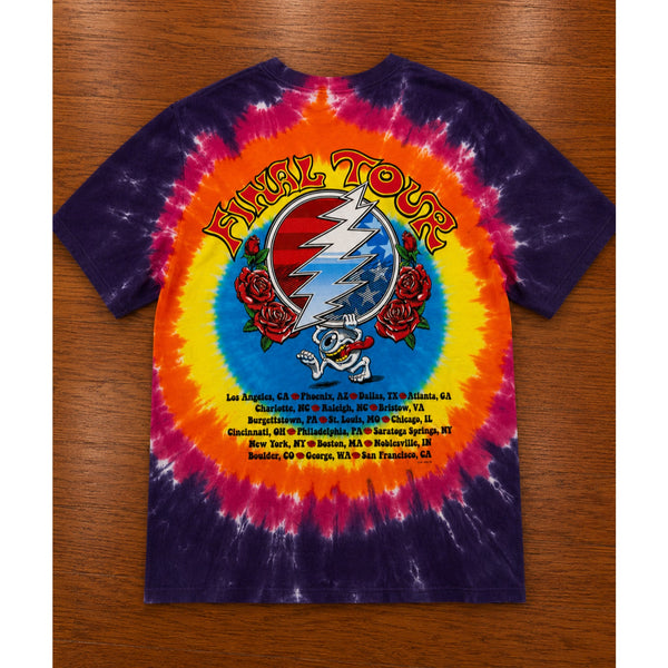 Grateful Dead Dead & Company Final Tour 2023 Tie Dye T-Shirt Men's L Authentic