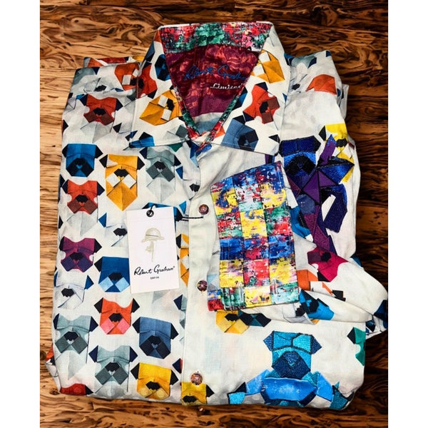 Robert Graham Robot Bulldogs Shirt 2XL NWT Limited Edition 547/725 Graphic Rare
