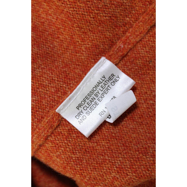 Vineyard Vines Mens Wool Mock Neck Half Zipped Pullover Sweater Orange Size L