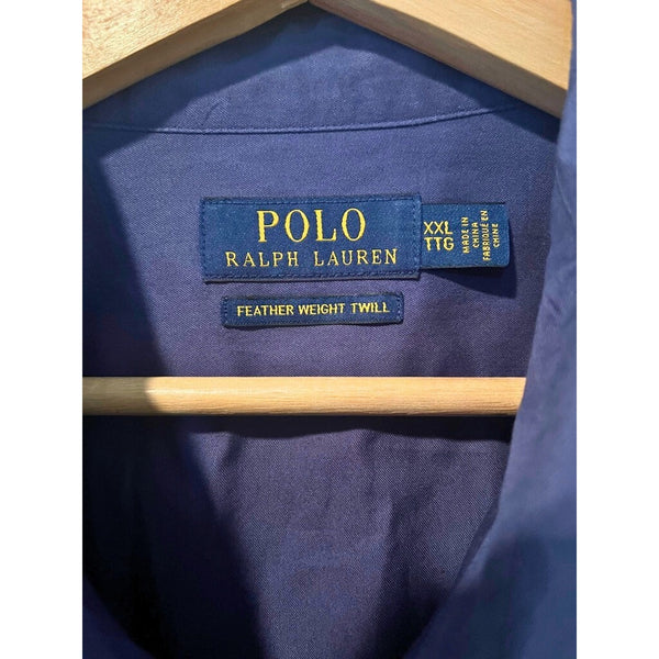 Polo Ralph Lauren Featherweight Twill Utility Shirt Mens 2XL Blue Button Up