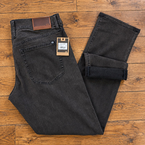 Travis Mathew Legacy Featherweight Stretch Jeans Vintage Charcoal Mens 38x34 NWT