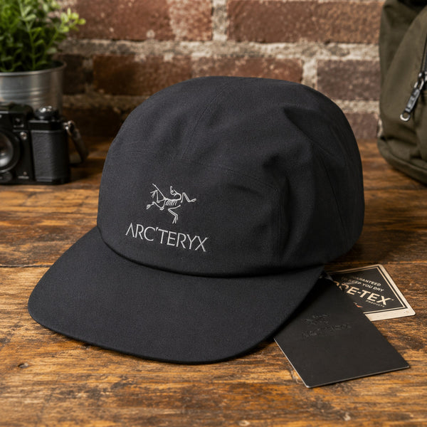 Arc'teryx Gore Tex 5 Panel Performance Cap Lightweight Outdoor Hat Black