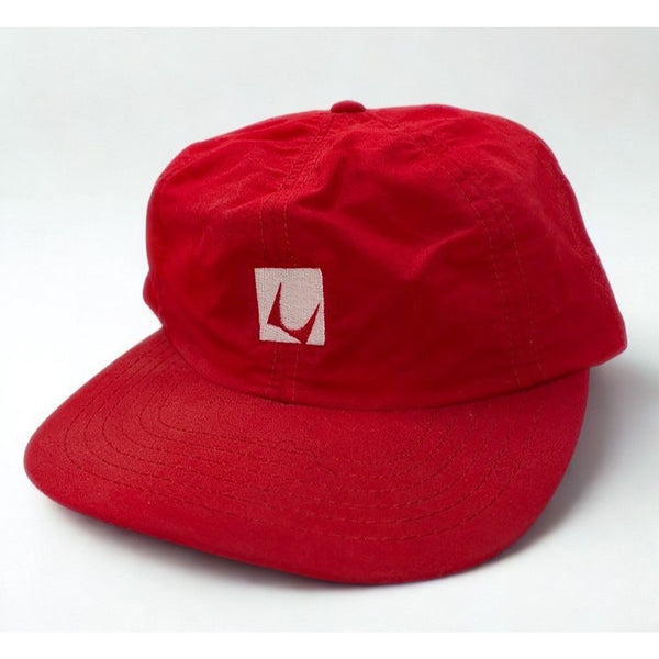 Herman Miller 5 Panel Stretch Back Hat Red Vintage USA Made Rare Employee MCM