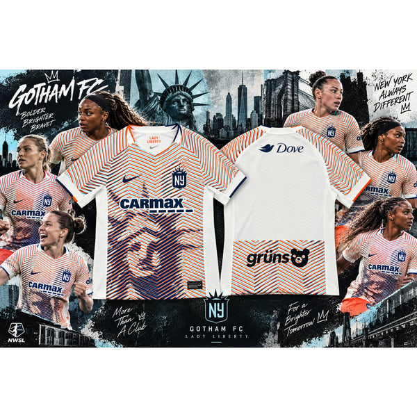 Gotham FC Nike Lady Liberty Soccer Jersey Unisex Small NWSL Dri-FIT NWOT