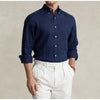 Polo Ralph Lauren Linen Shirt Men 2XL Navy Classic Fit Button Down Pony NWT