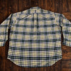 Polo Ralph Lauren Big Shirt Men XL Yellow Blue Plaid Button Down Blue Pony VNTG