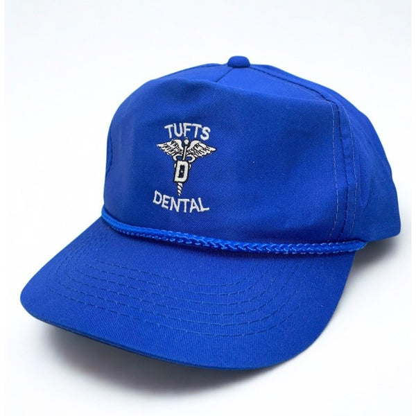 Tufts University Dental Vintage Leather Strapback Hat Cap Made In Korea Rare