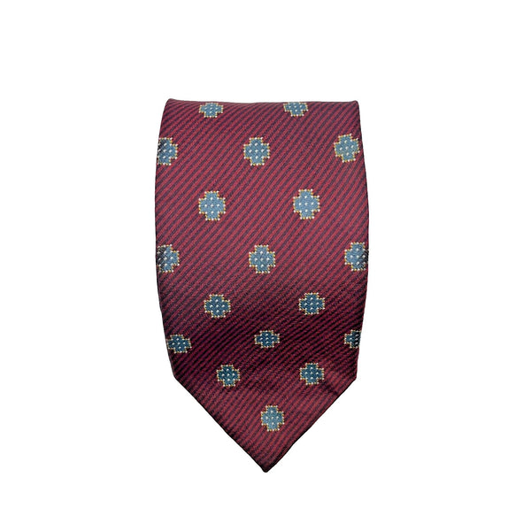 Giorgio Armani Aztec Mens Tie 100% Silk Cravatte Geometric Motif Italy Vintage