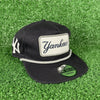 New York Yankees New Era The Golfer Rope Hitch Snapback Hat Navy MLB Patch Cap