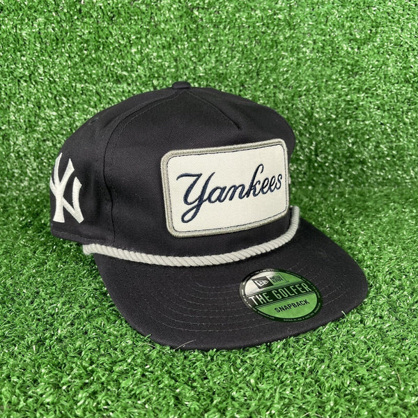 New York Yankees New Era The Golfer Rope Hitch Snapback Hat Navy MLB Patch Cap