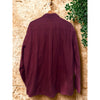 LL Bean Flannel Shirt Mens XL Tall Burgundy Red Houndstooth Button Down Pocket