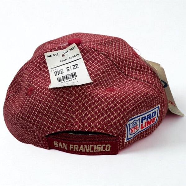 San Francisco 49ers Logo Athletic Grid Hat NFL Pro Line Strapback Deadstock VTG