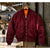 Alpha Industries MA-1 Flight Bomber Jacket Men's L Burgundy Orange Reversible