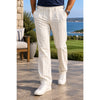 Polo Ralph Lauren Cream Linen Cotton Pinstripe Pleated Trousers Pants 34x32
