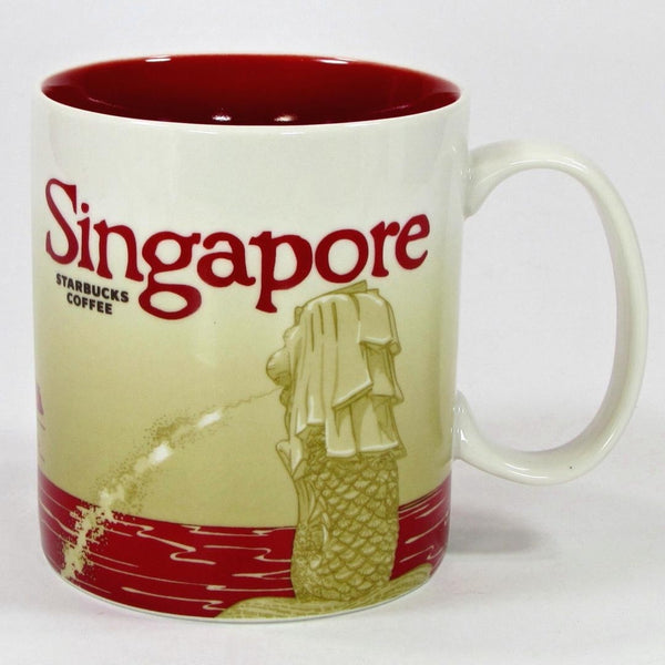 Starbucks Singapore Global Icon City Mug 2013 Collector Series 16oz Red White