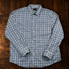 UNTUCKit Sardinia Blue Plaid Button Up Shirt Mens L Slim Fit Nylon Stretch