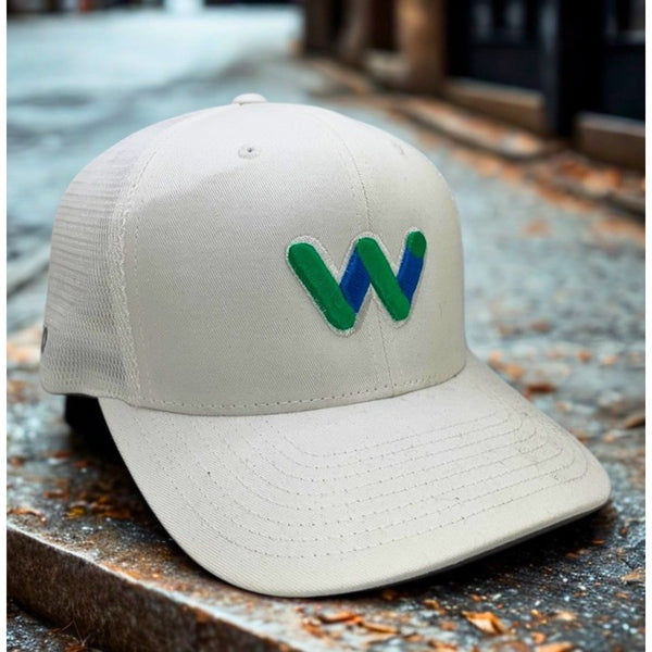 Waymo Google Trucker Hat Snapback White Flexfit 110 Tech Mesh Cap Rare