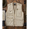 J Peterman Safari Photography Utility Vest XL Cotton Fishing Hunting Travel 5841