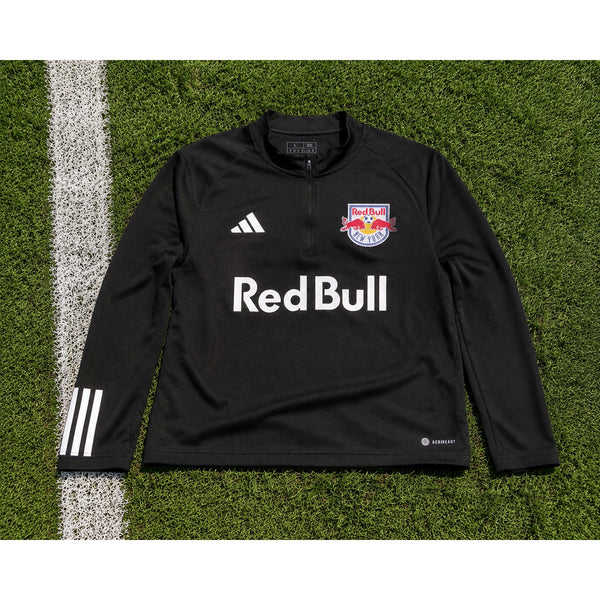 New York Red Bulls Team Issued Adidas AEROREADY 1/4 Zip Training Top L Black