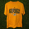 Green Bay Packers Brett Favre 61362 Yards Counting Reebok Shirt Men's S NFL