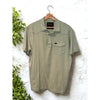 Howler Brothers Ranchero Western Pearl Snap Polo Green Cotton Shirt Mens M