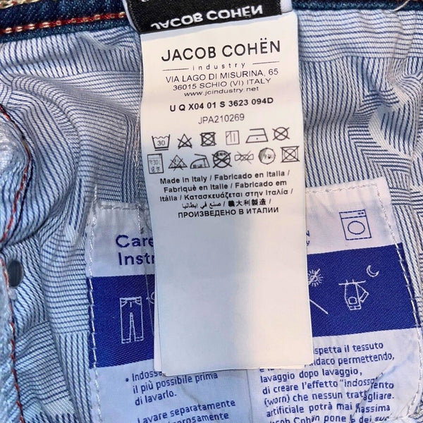 Jacob Cohen Bard Selvedge Denim Jeans Mens 36x26 Made In Italy Auth MSRP $880