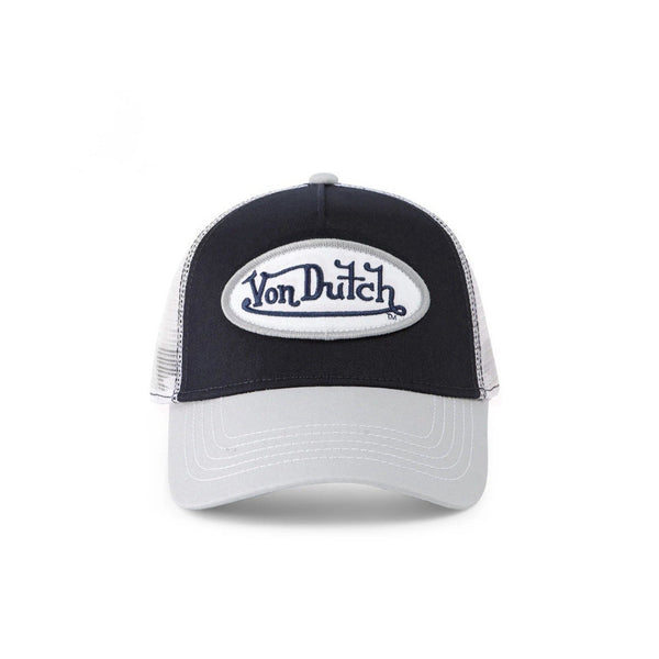 Von Dutch Classic Trucker Hat Canvas Armory Blue 462 Navy Silver NWT