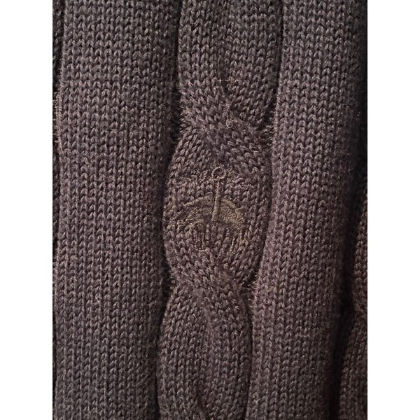 Brooks Brothers Navy Blue Cable Knit Cotton Crewneck Sweater Men's XL NWT $108