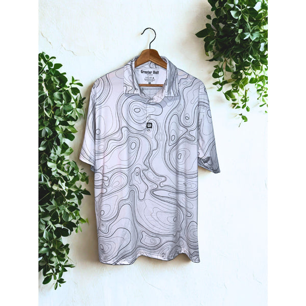 Greater Half GH Polo Shirt Mens XL Topo Contour Golf Performance Stretch EUC