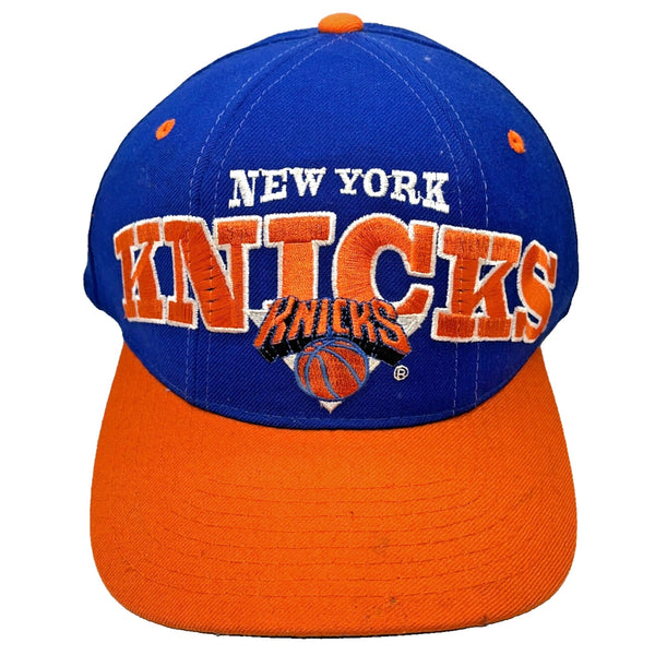 New York Knicks Starter Tri-Power Snapback Hat NBA Blue Orange 90s Vintage