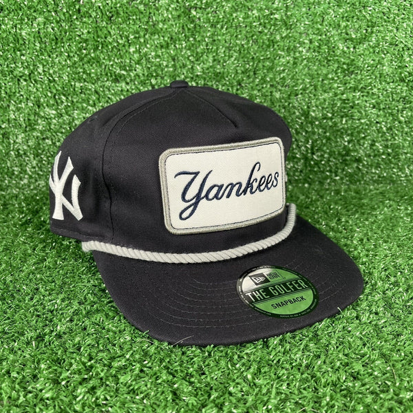 New York Yankees New Era The Golfer Rope Hitch Snapback Hat Navy MLB Patch Cap