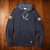 Marine Layer Banks Varsity Hoodie Men's Medium Navy Tri-Blend Pullover NWOT