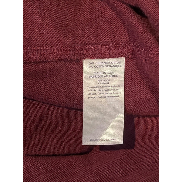Faherty Sunwashed Organic Cotton Hoodie Men's Small Mahogany Pullover NWOT