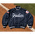 New York Yankees Majestic Authentic Dugout Jacket USA Flag Navy Sz S Vintage