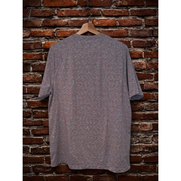 RHONE Reign Tee Shirt Men's L Purple Space Dye Performance Stretch Gym Athletic