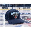 University of Maine Black Bears Celly Hockey Co Corduroy Snapback Hat Cap Navy