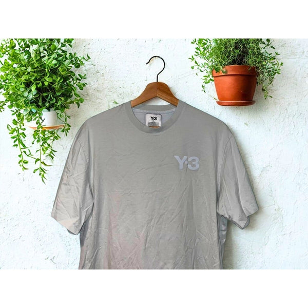 Y-3 Classic Chest Logo Tee Blue Tint Sz S Style HB3480 Yohji Yamamoto EUC