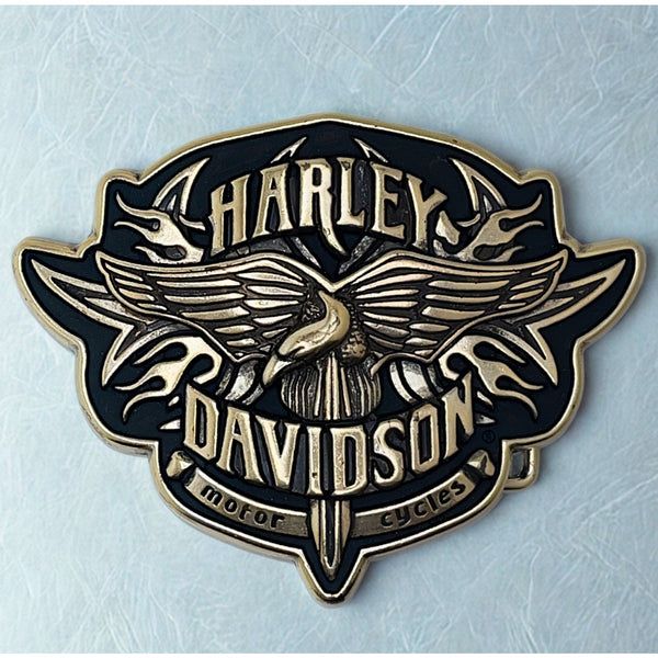 Harley Davidson Eagle Flame Belt Buckle Chrome Vintage 2005 Motorcycles