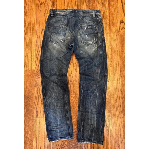Diesel Darron Jeans Sz. 30x30 Distressed Slim Tapered Italy Designer Denim 0818Y