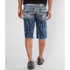Rock Revival Jeans "Glendon" Acid Wash Shorts Jorts 32 NWT MSRP $220 RARE