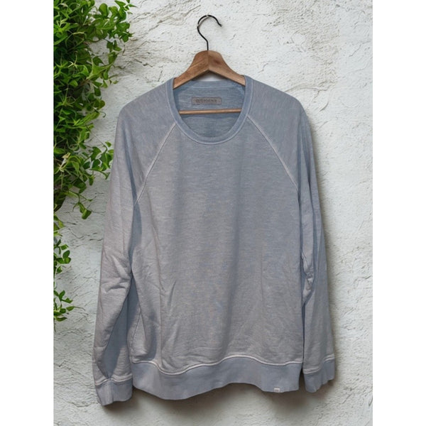 Outerknown Sur Sweatshirt XL Hazy Sea Blue Hemp Organic Cotton French Terry