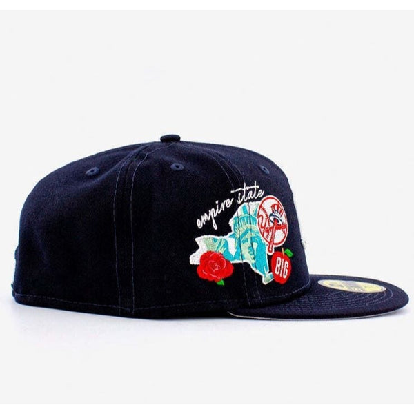 New York Yankees New Era 59FIFTY Empire State Cluster Hat 7 3/4 MLB Navy NWT