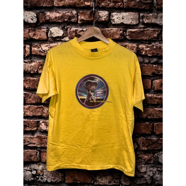 E.T. The Extra-Terrestrial Movie T-Shirt Mens Large Yellow Anvil USA Vintage 80s