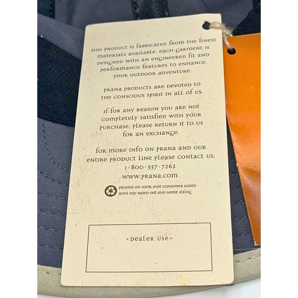 Prana Supplex 5 Panel Cap Sample Y2K Logo Lightweight Packable Hat OSFA NWT