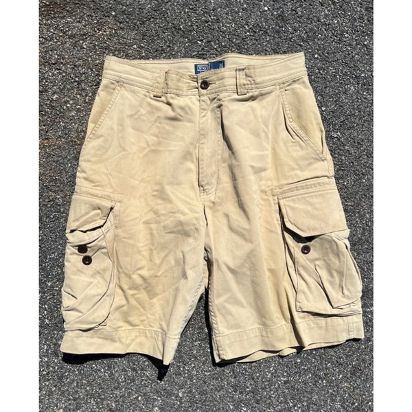 Polo Ralph Lauren Cargo Shorts Mens 31 Khaki Polo 67 Twill Utility Y2K
