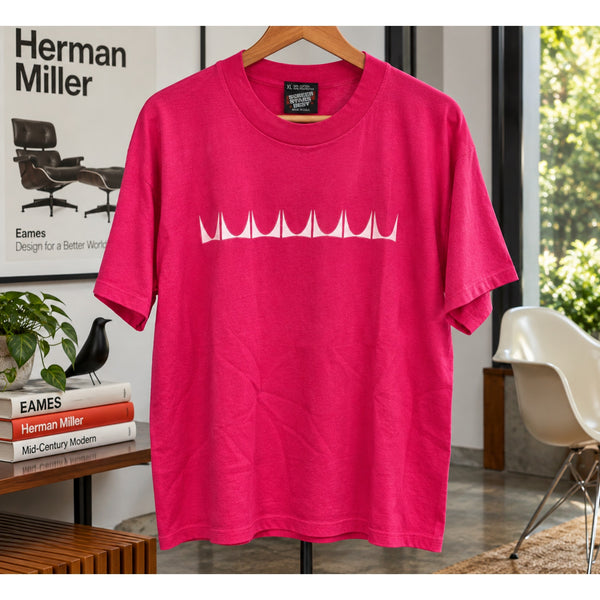 Herman Miller Eames T Shirt XL Pink Vintage 90s Screen Stars Best USA NOS Rare
