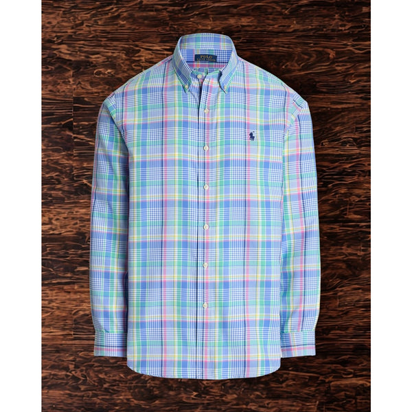Polo Ralph Lauren Classic Fit Performance Oxford Plaid Shirt Mens 3XB EUC