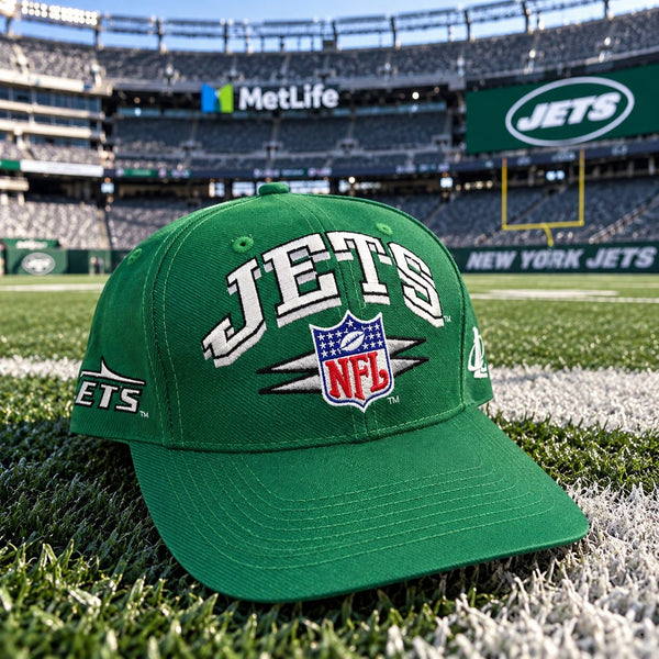 New York Jets Logo Athletic Diamond Cut Snapback Hat NFL Pro Line Vintage 90s
