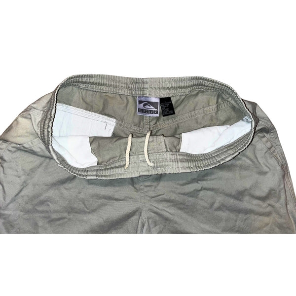 Quiksilver Vintage Y2K Gray Baggy Drawstring Shorts Mens Large Skater